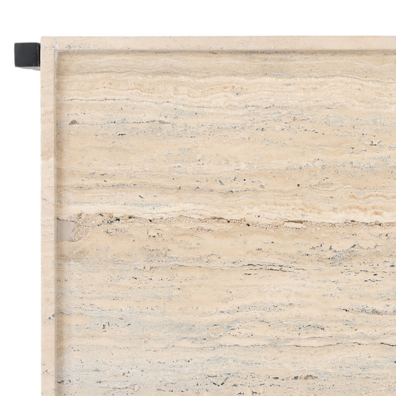 Rice End Table Travertine