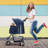 Foldable Pet Stroller, 3 Wheels Folding Carrier Jogger Stroller for Dogs Cats with Canopy and Basket-101628881