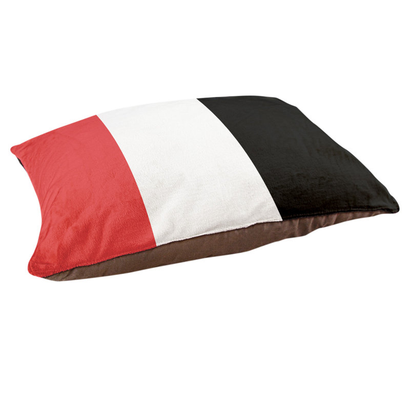 Oreiller Maryland, Moyen (l 28 po x P 18 po x H 6 po), Rouge / Noir
