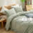 BESTOUCH Duvet Cover Set 100% Washed Cotton Linen Feel Lightweight-114986045-114986041