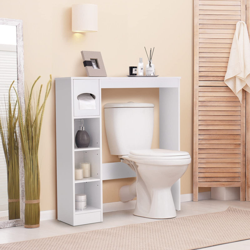 Kushagra Freestanding Over The Toilet Storage, White