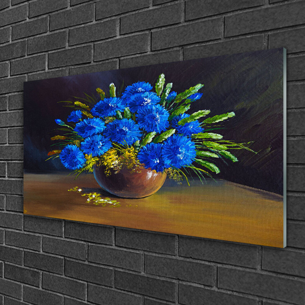 Floral Flowers - Unframed Photograph on Glass