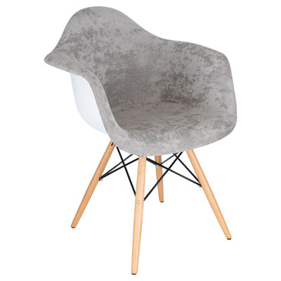  Chaise d'appoint d'appoint en velours gris