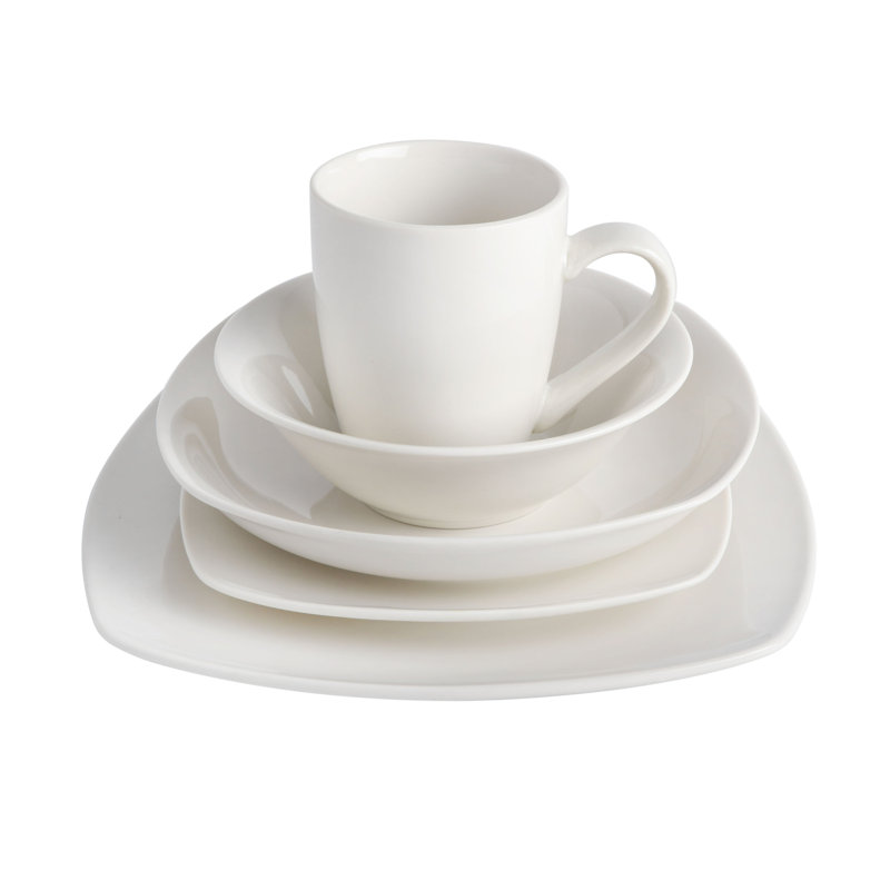 Service de table en porcelaine carrée 30 pièces Gibson Home Liberty Hill