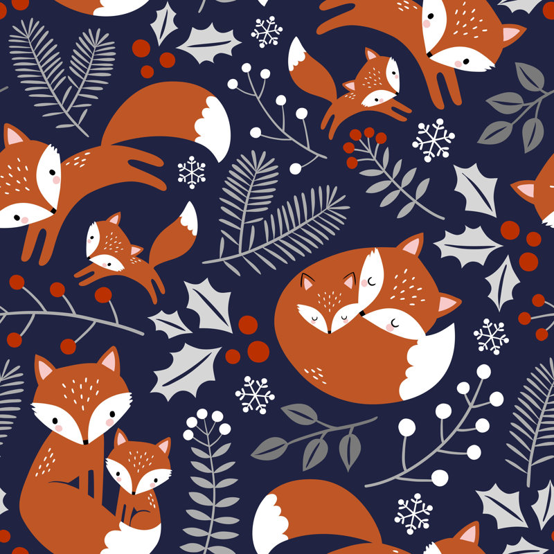 Rouleau de papier peint Fox, L 16,67 po x l 25 po