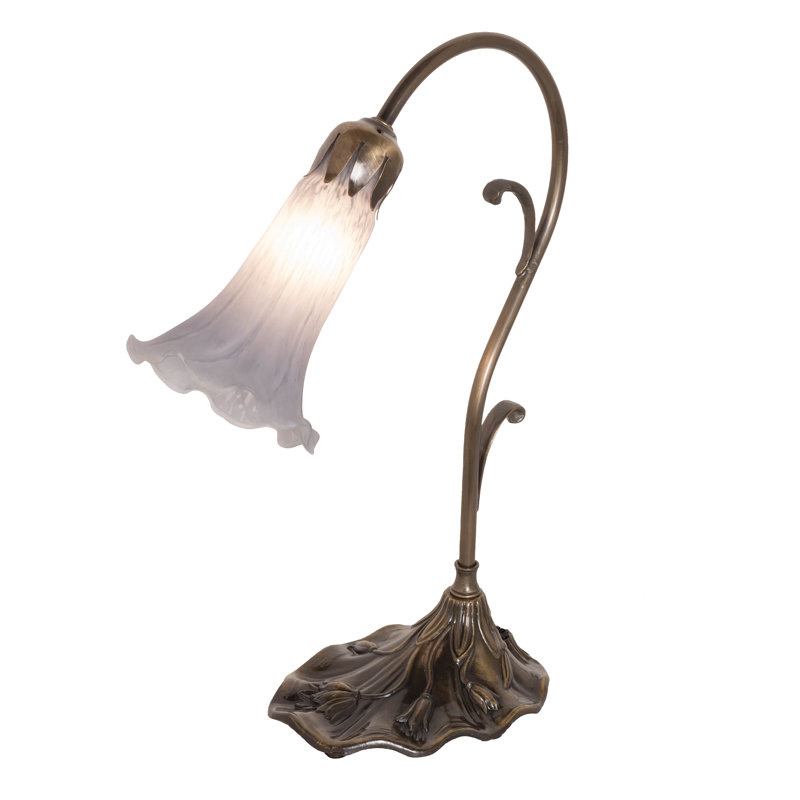 Lampe d'appoint 15 "High Grey Pond Lily, Blanc