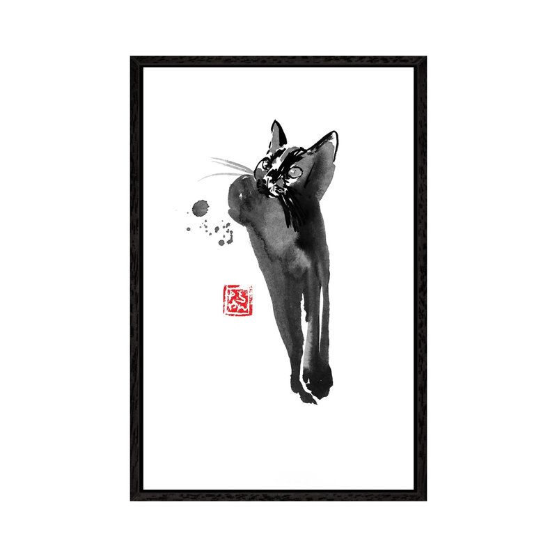 Patience by Péchane - Print on Canvas, 101.6 cm H x 66.04 cm W, Black Framed