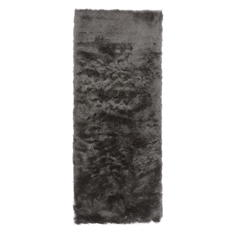 Makaila Silky Shaggy Graphite Area Rug