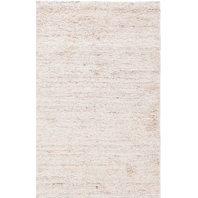 Tapis de couleur unie en coton touffeté à la main Casablanca, Rectangle 6 pi x 9 pi