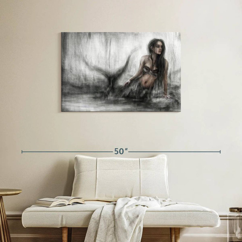 Kelan Dark Mermaid, 24" H x 36" W