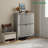 Shoe Storage Cabinet with 2 Flip Drawers,Freestanding Shoe Rack Organizer,Gray Wood
