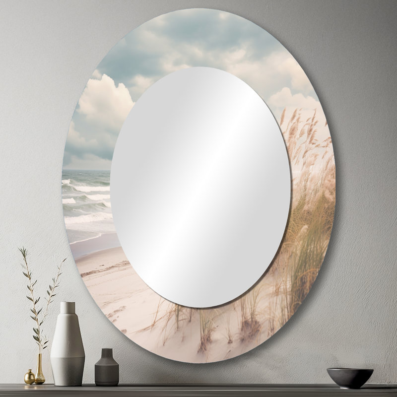 Miroir mural ovale blanc, 43 po x 33 po