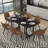 Evannie Rectangular Sintered Stone Table Top Stainless Steel Base Dining Table-952139055-952139052-995368734