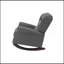 Chaise berçante en tissu gris