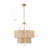 6-Light Scalloped Rattan Drum Chandelier-555301173