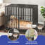 Mobilier de cage robuste pour chien sur roulettes-1824469440
