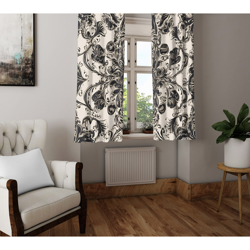 Paire de rideaux semi-transparents Rohil, L 40 po x L 82 po