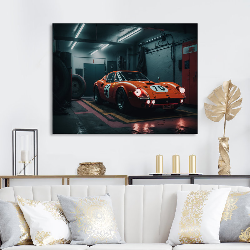 Décoration murale voiture exotique, H 12 po x l 20 po x P 1 po