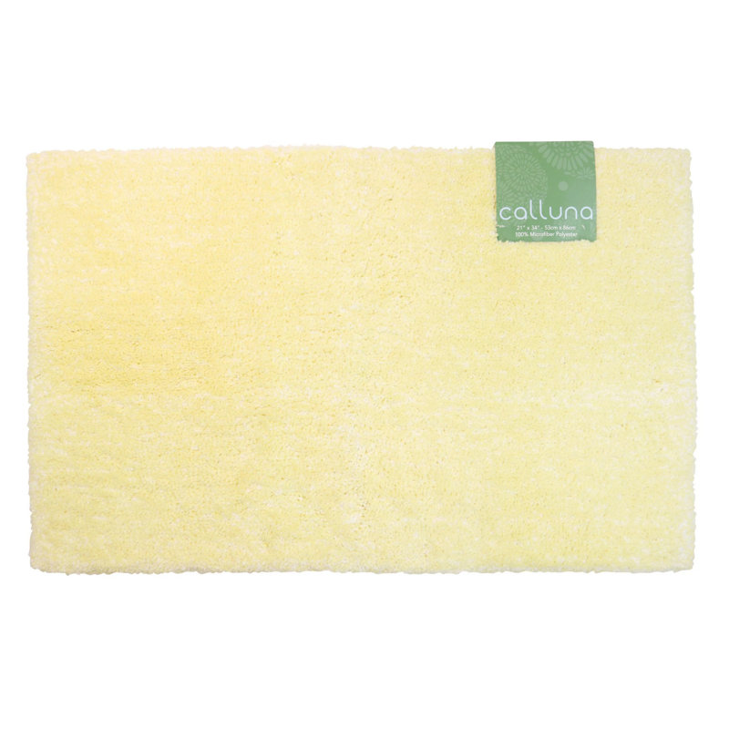 Microfiber Non-Slip Bath Rug, Yellow