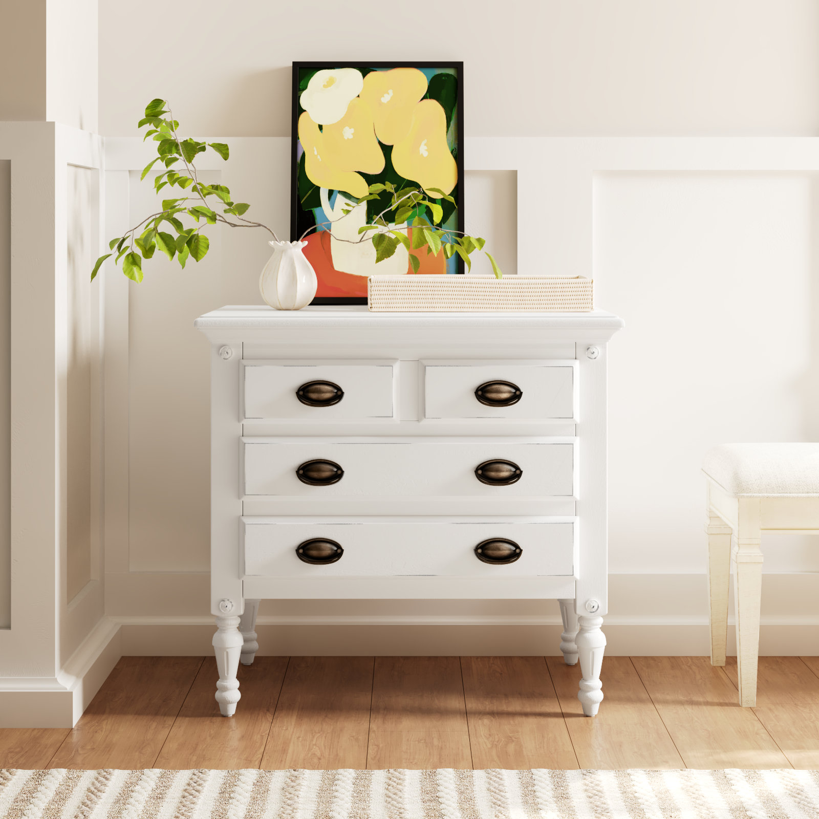 Eros Accent Chest, Off-White
