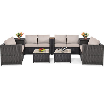 Garren 8 Piece Sofa Seating Group with Cushions by Wade Logan