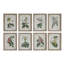 Reproduction d'art mural encadré en bois 8 pièces avec portrait floral