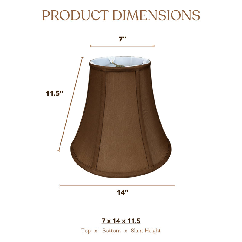 Abat-jour de base Royal Designs, Inc., H 11,5 po x l 14 po x P 14 po, Brun