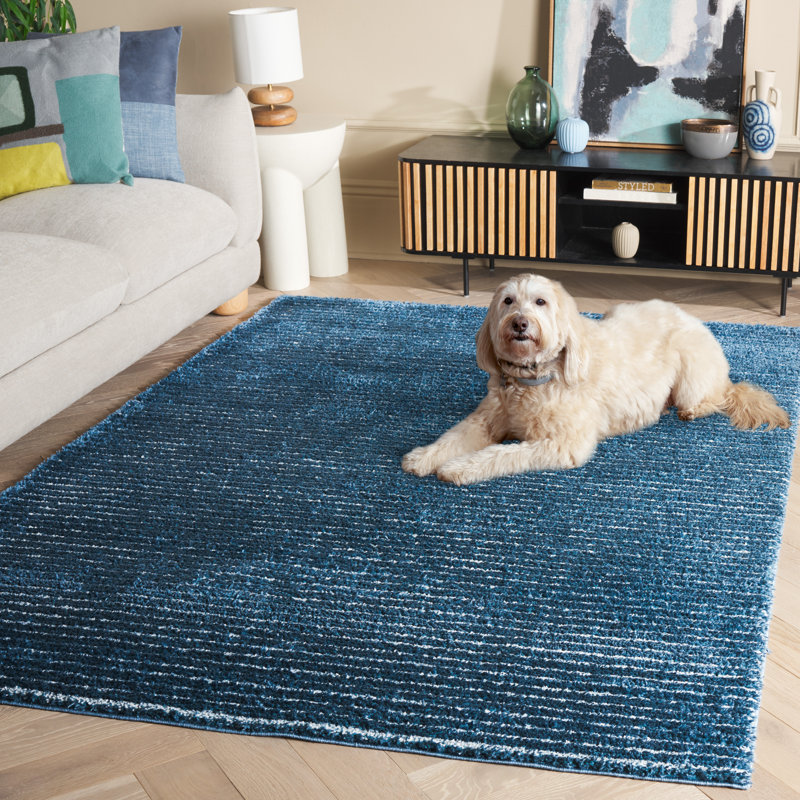 Trichia Penelope Shag Performance Solid Color Rug, Rectangle 5'3" x 7'6"