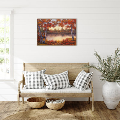 «Red and Gold» par Diane Romanello, reproduction d'art sur toile encadrée