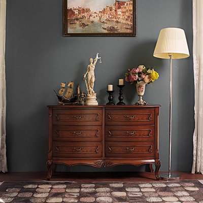 Armoire d'appoint en bois manufacturé brun foncé