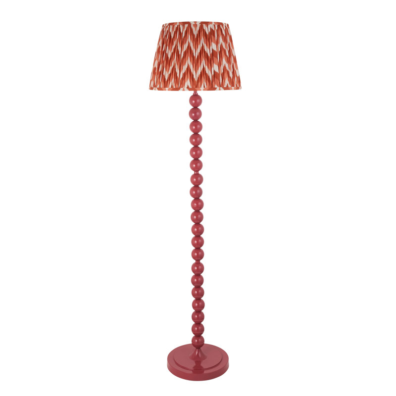 Higgledy 154cm Traditional Floor Lamp, Orange/White, Pink