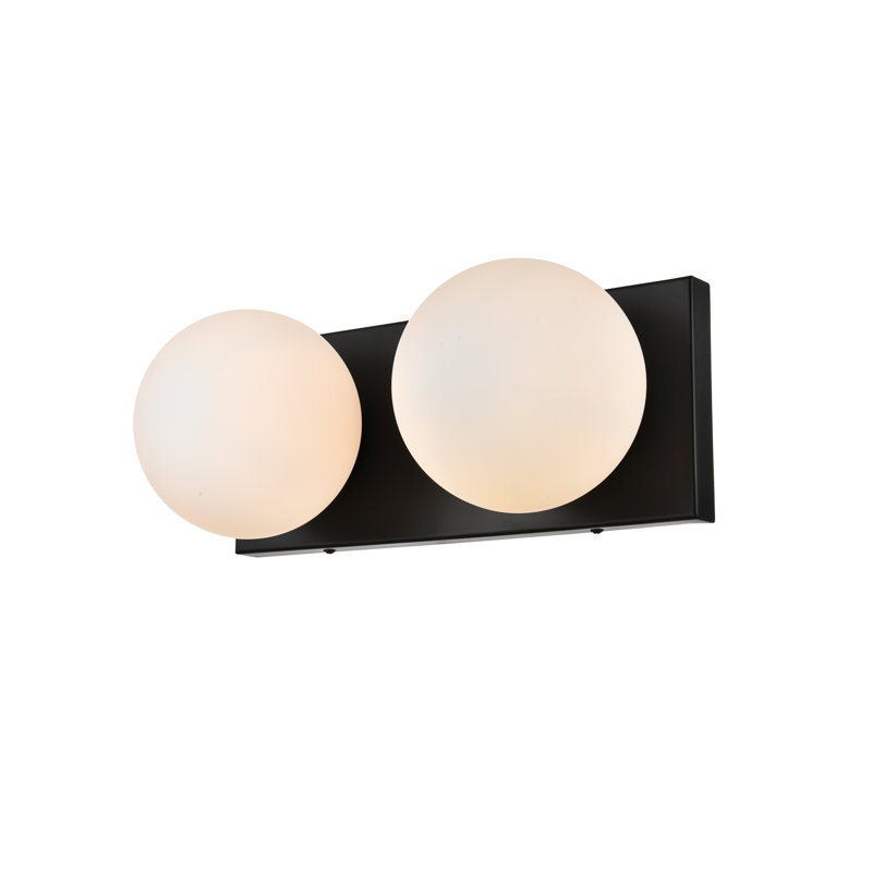 Applique murale de salle de bain à intensité variable Isabeth, Laiton, Une lumière, H 6 po x l 6 po x P 6 po