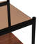 2 tables d'appoint rectangulaires en verre trempé - brun, pour intérieur, 48,5 cm x 40 cm x 53,7 cm, capacité de charge de 50 kg, 2 pièces, plateau moderne pour salon, 40 cm l x 48,5 cm l x 53,7 cm h, 50 kg