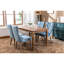 Chaise en velours bleu pour salle à manger avec garniture en métal, revêtement de luxe Sw2001lb et structure solide-1711290734-1711290731