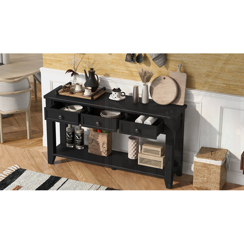 Red Barrel Studio 55.4" Modern Entryway Console Table with Drawers ...