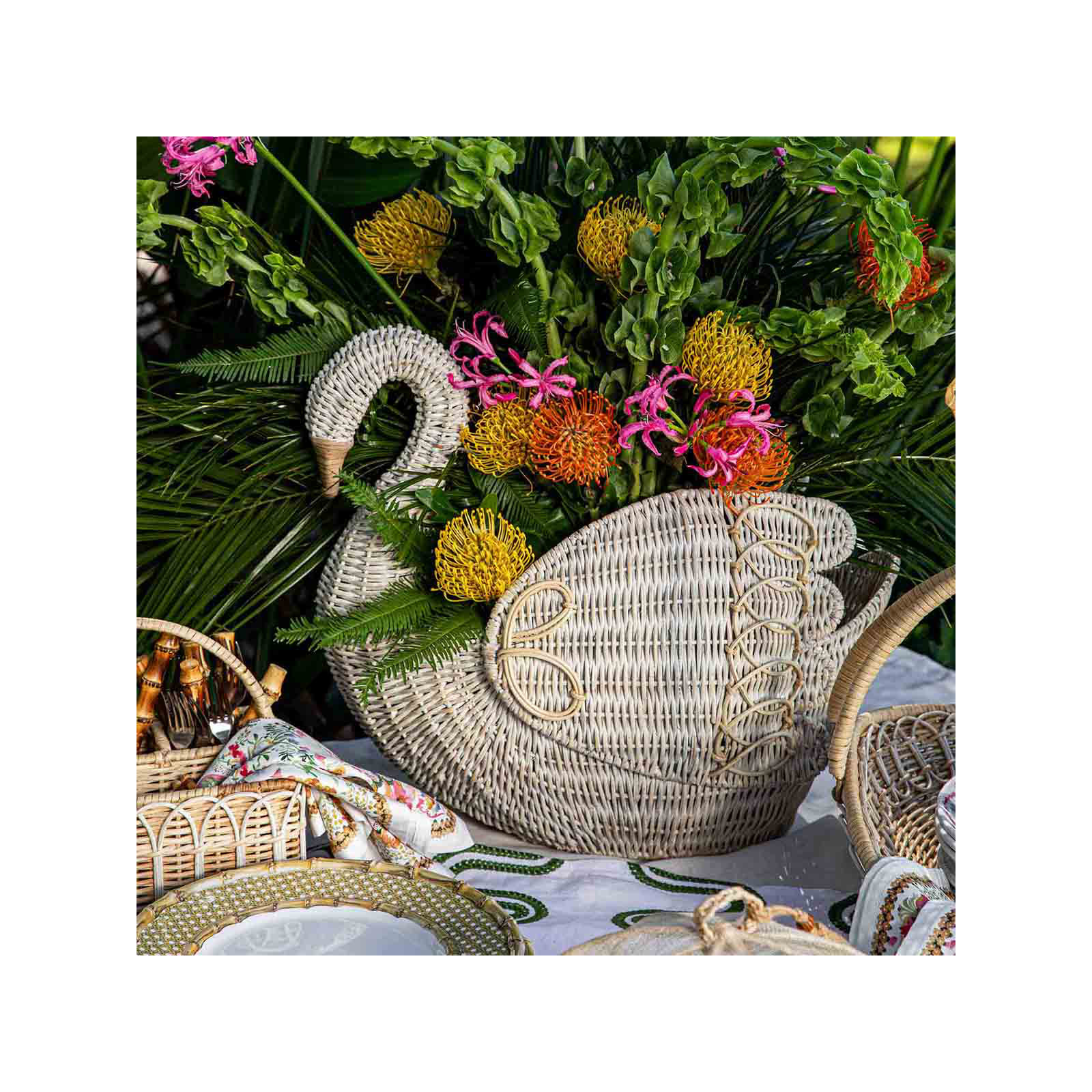 Provence Rattan Swan Basket