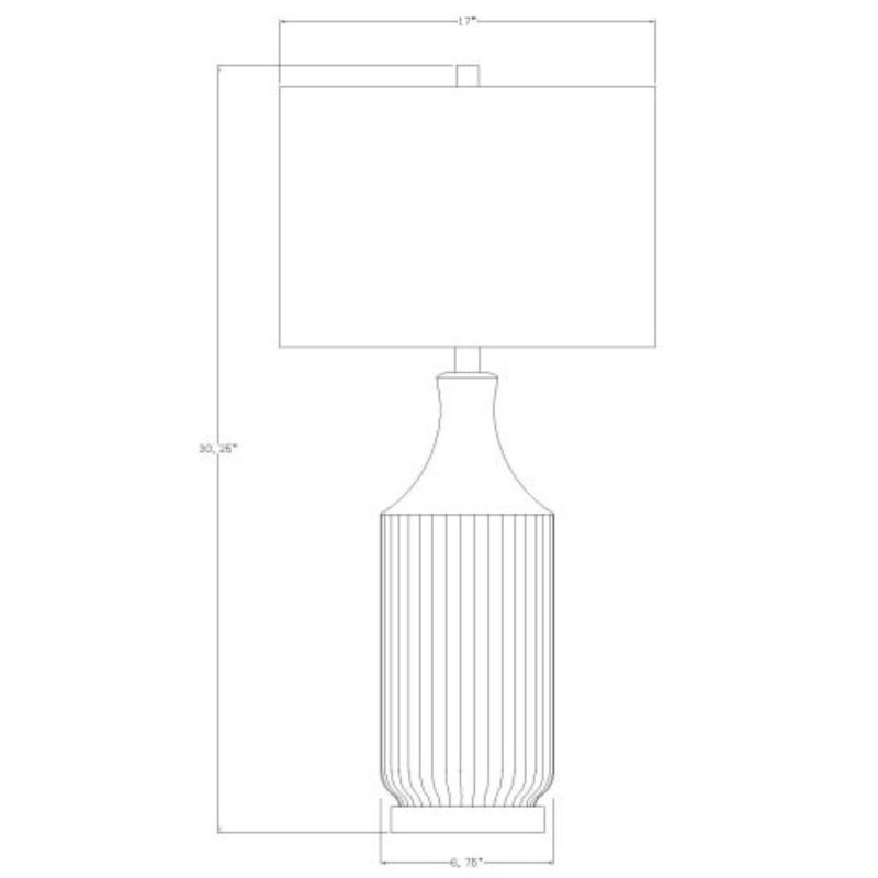 Waithman 31" Table Lamp, Blue/Silver