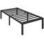 41.5cm Height Black Metal Bed Frame With Non-slip Design ,Steel Slat Support-691931850