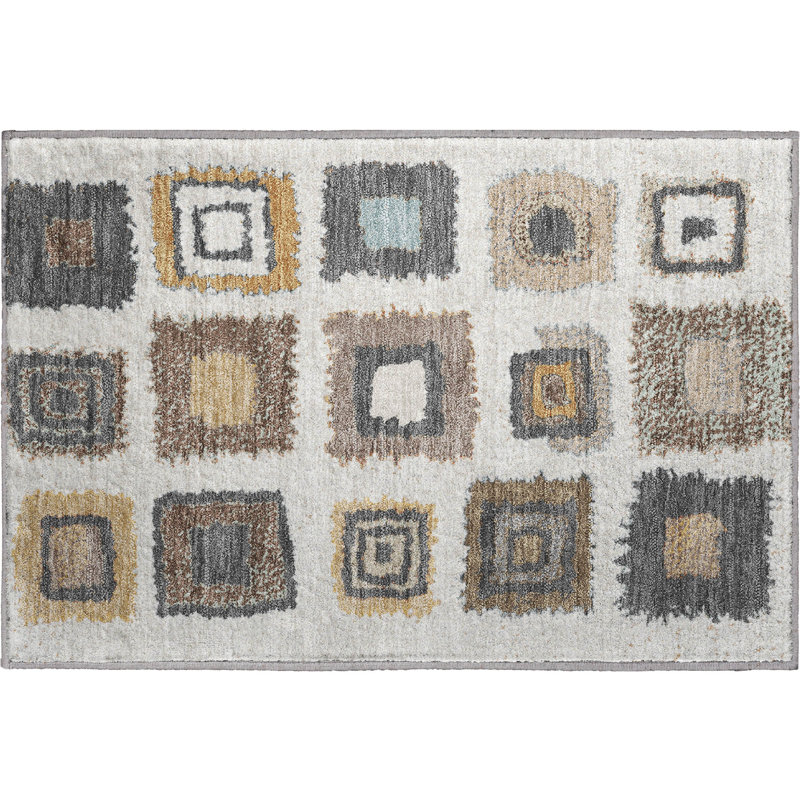 Premium Machine Washable Ariel Geometric Rug, Rectangle 1'8" x 2'6"