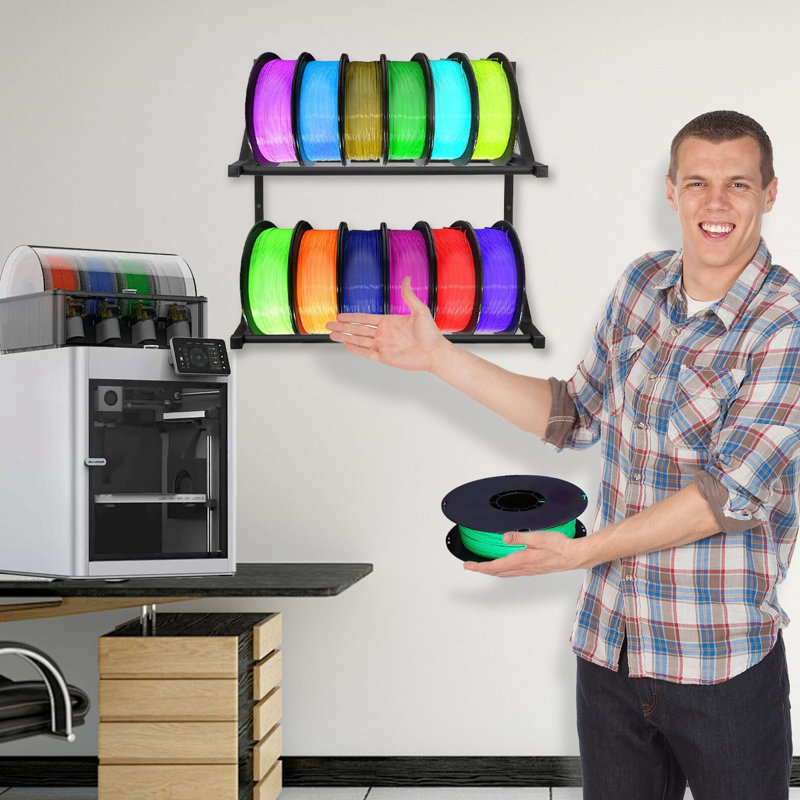 3D Printer Stand,  3D Printer Filament Storage Rack Wall Mount For PLA, ABS, TPU, Nylon Filaments (shelf Only)