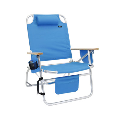 Fauteuil de plage très grand Big Jumbo 500 lb pour adultes grands et grands, tubes en aluminium - 4 positions d'inclinaison