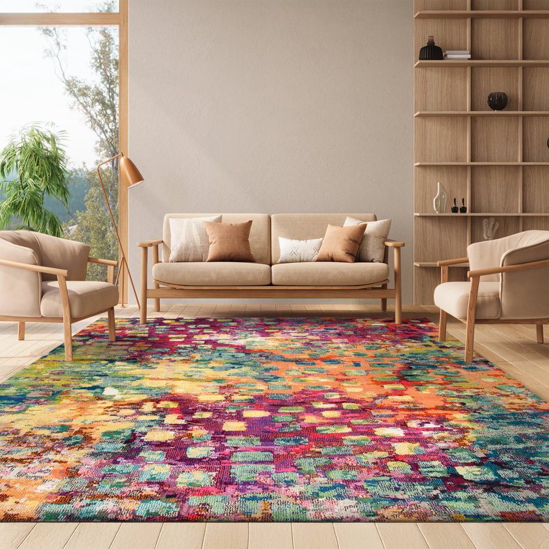 Tapis abstrait Vansickle Performance, Rectangle 8 pi x 10 pi
