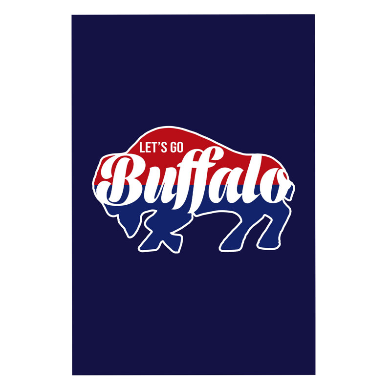 Drapeau de maison d'extérieur Buffalo, 18" H x 12.5" W
