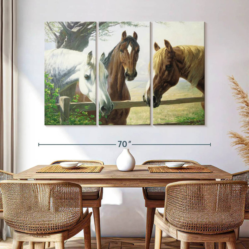 Brampt Old Friends Horses, 42" H x 65" W