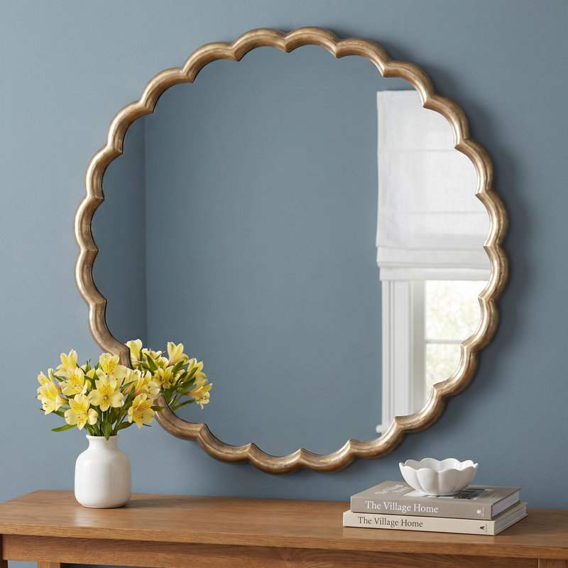 Uttermost Cerrito Antique Brass Round Mirror