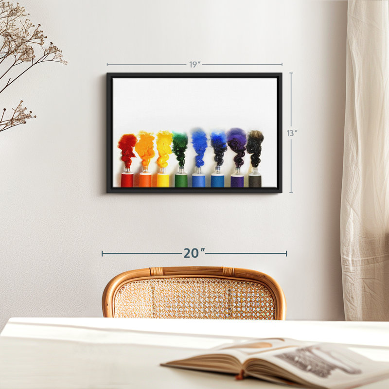 Impression sur toile de tubes de peinture acrylique, H 13 po x l 19 po