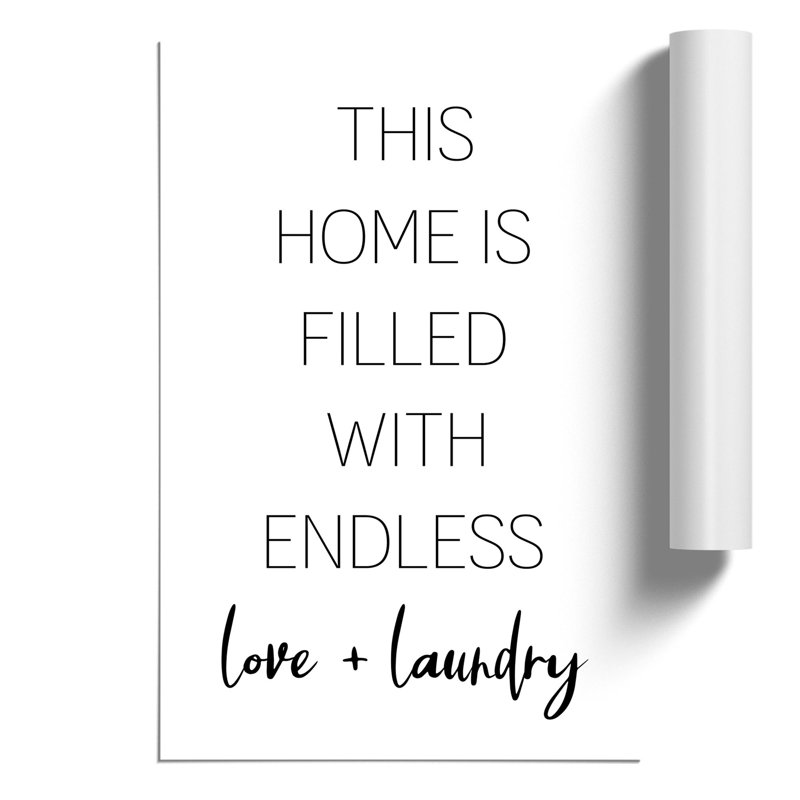 Endless Love And Laundry - No Frame Print, 42cm H x 30cm W x 0.1cm D