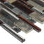 Carreau de mosaïque de plancher et de mur en verre imbriqué 12 po x 12 po Delgado