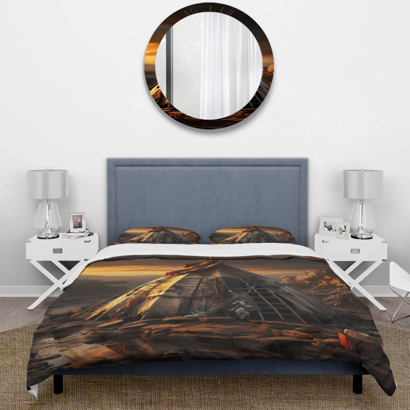 Ensemble de housse de couette en microfibre / polyester , Housse de couette simple + 1 taie décorative stan