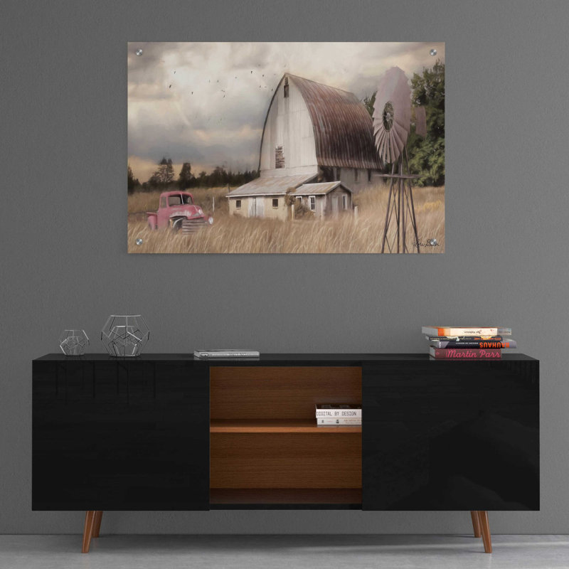 «Henderson Bay Farm» par Lori Deiter, art mural en verre acrylique, H 24 po x l 36 po x P 0,2 po